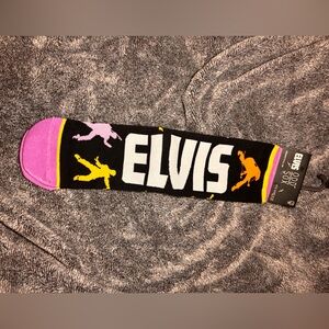 Elvis Black and Purple Casual Socks